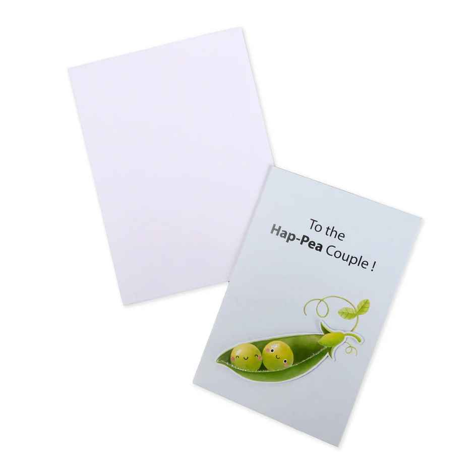 Itsy Bitsy 3d Greeting Card & Envelope Ha-pea Couple 4 x 6 Inch Approx 2 Pc Lb