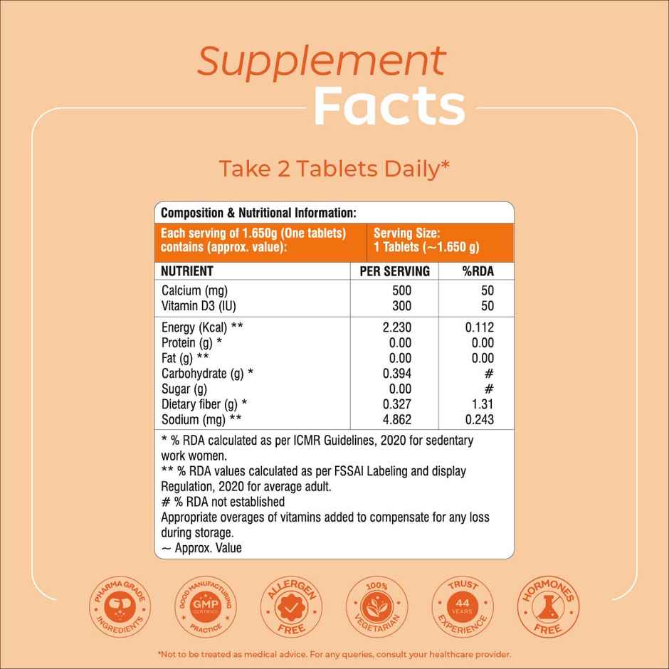 Arth By Emcure Bone Health Supplement | Calcium & Vit D | Supports Bones & Joints