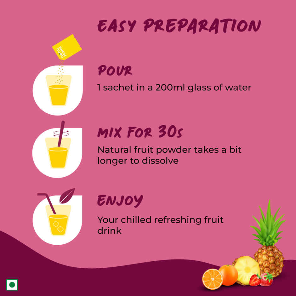 Good Monk Fruit Drink Mix | Assorted | 50% Less Sugar | 8 Vitamins & Minerals | 24 Sachets - 396 g