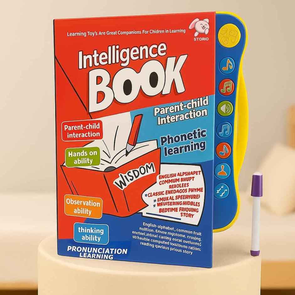 Storio Intelligence English Sound Book for Kids | Alphabet & Words Learning