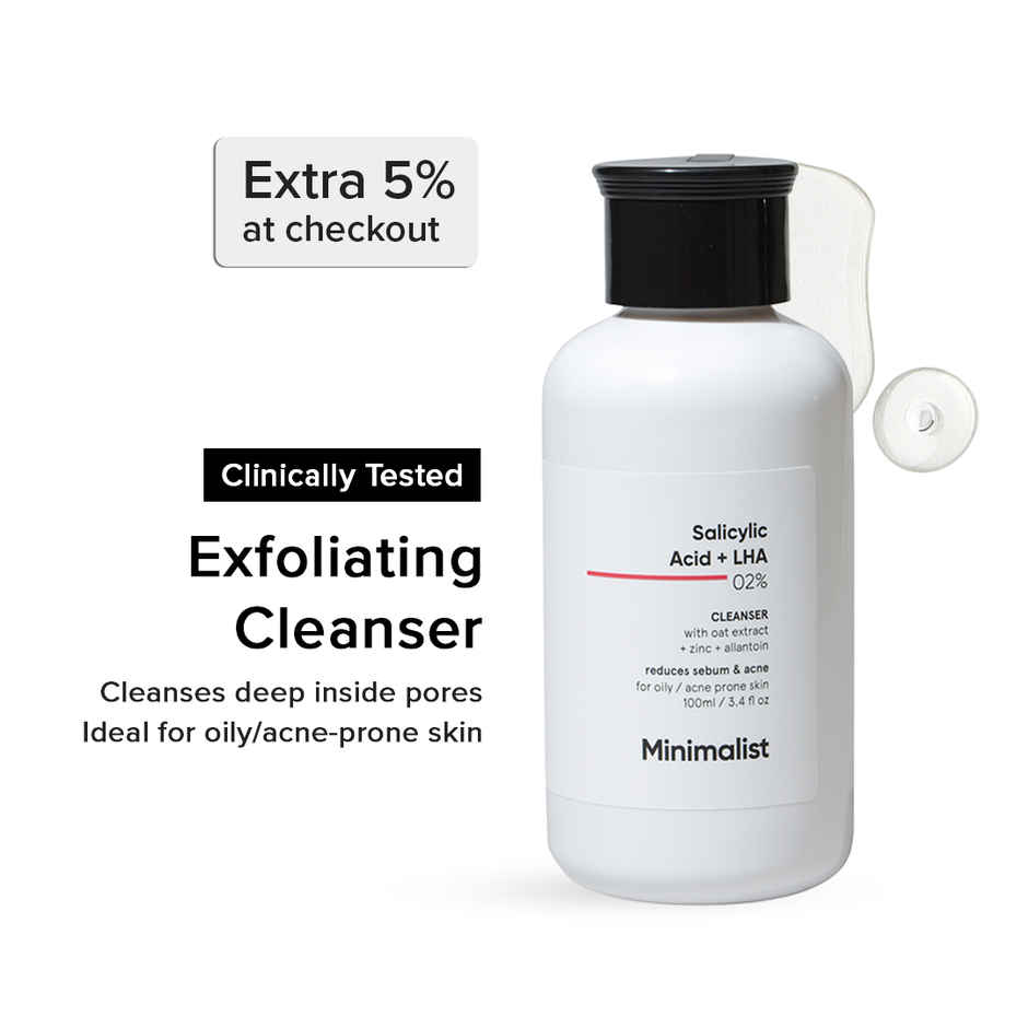 Minimalist Anti-Acne 02% Salicylic Acid + LHA Face Cleanser Face Wash