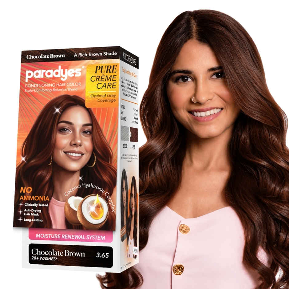 Paradyes Pure Creme Care No Ammonia Hair Color | Chocolate Brown 3.65