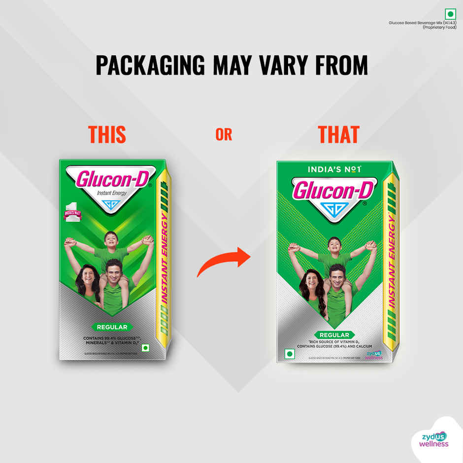 Glucon-D Regular with 3 Benefits of Energy, Recovery, and Immunity