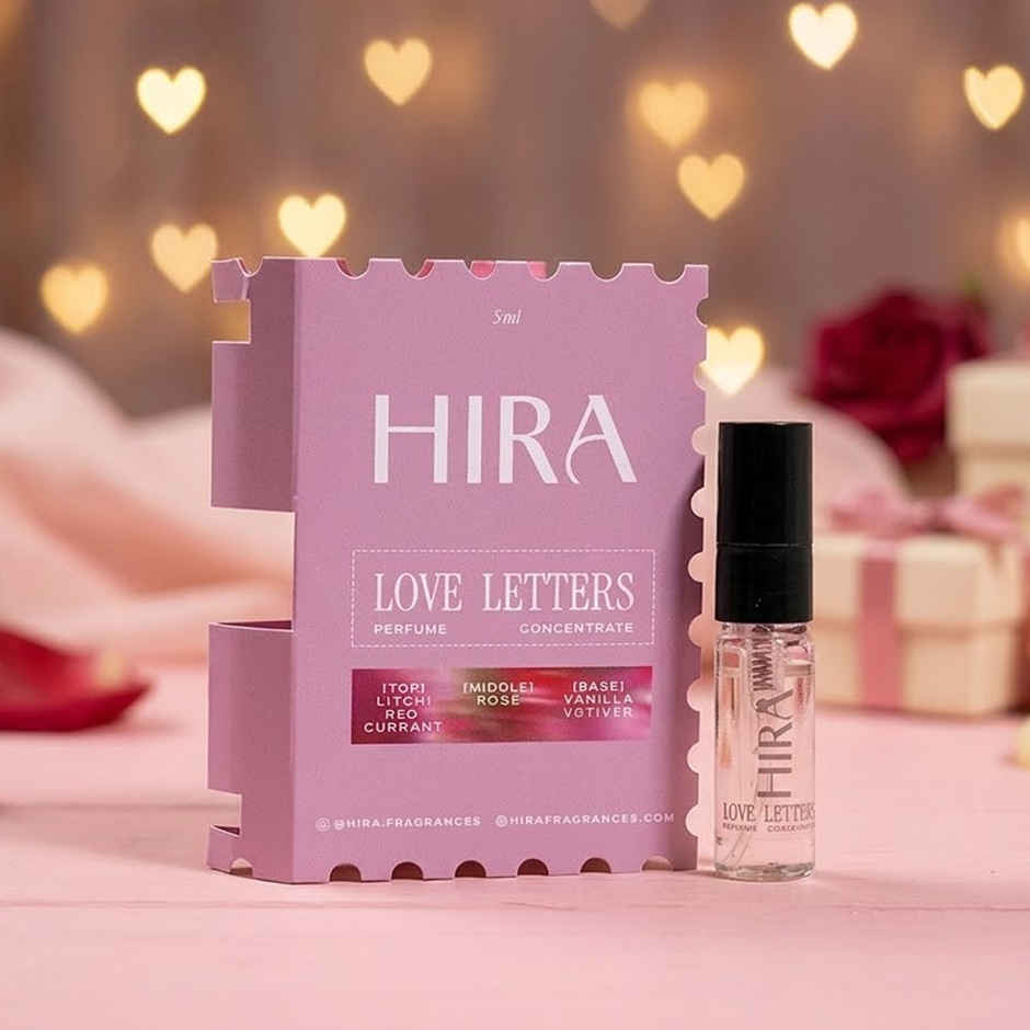 Archies Cute Little Teddy Bear With Be Mine Heart - 20 Cm (1pc) & Hira Love Letters Eau De Perfume -  For Woman (5ml) Combo