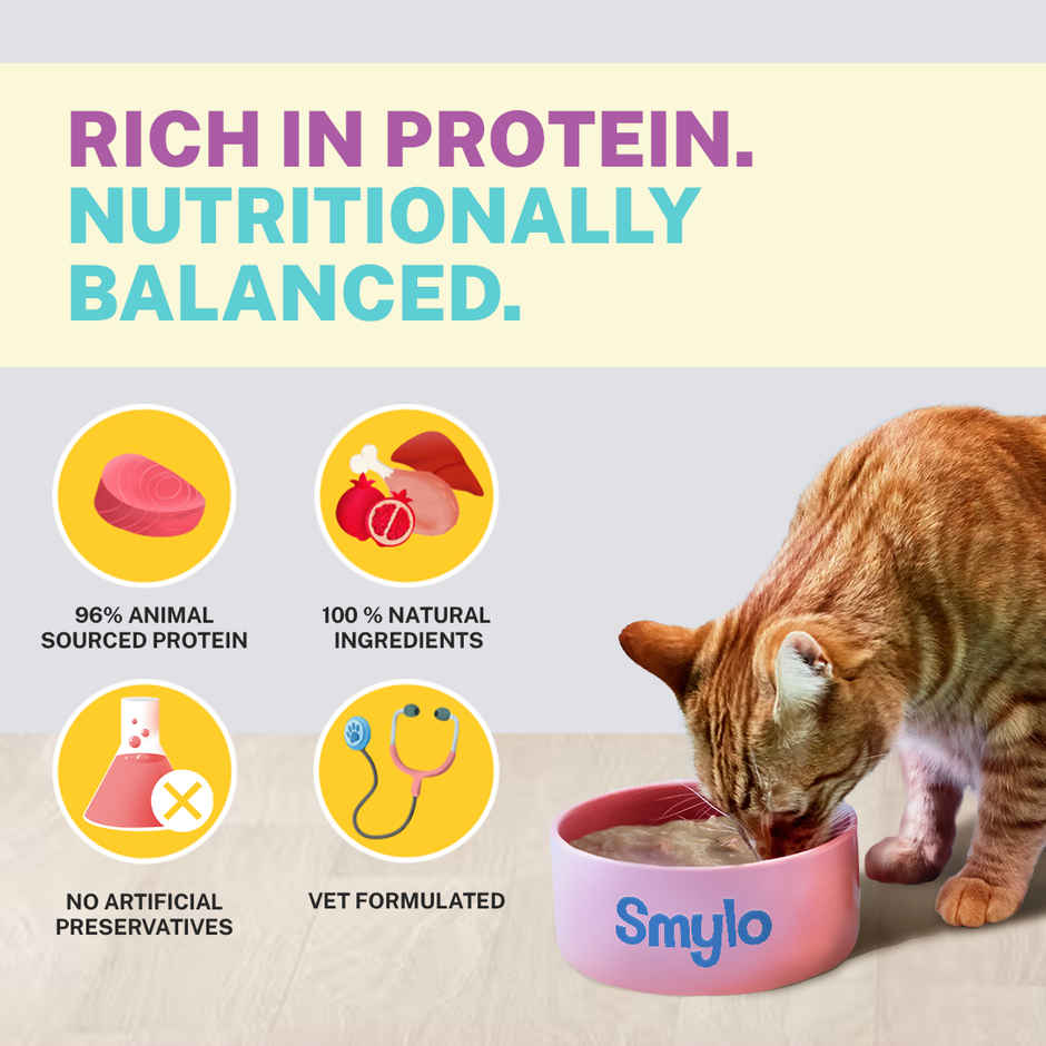 Smylo Adult Chicken & Liver  Wet Cat Food, Fresh & Preservative-Free Combo