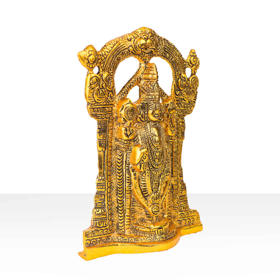 Tirupati Balaji Venkateshwara Gold Polish Wall Hanging | Devnidhi