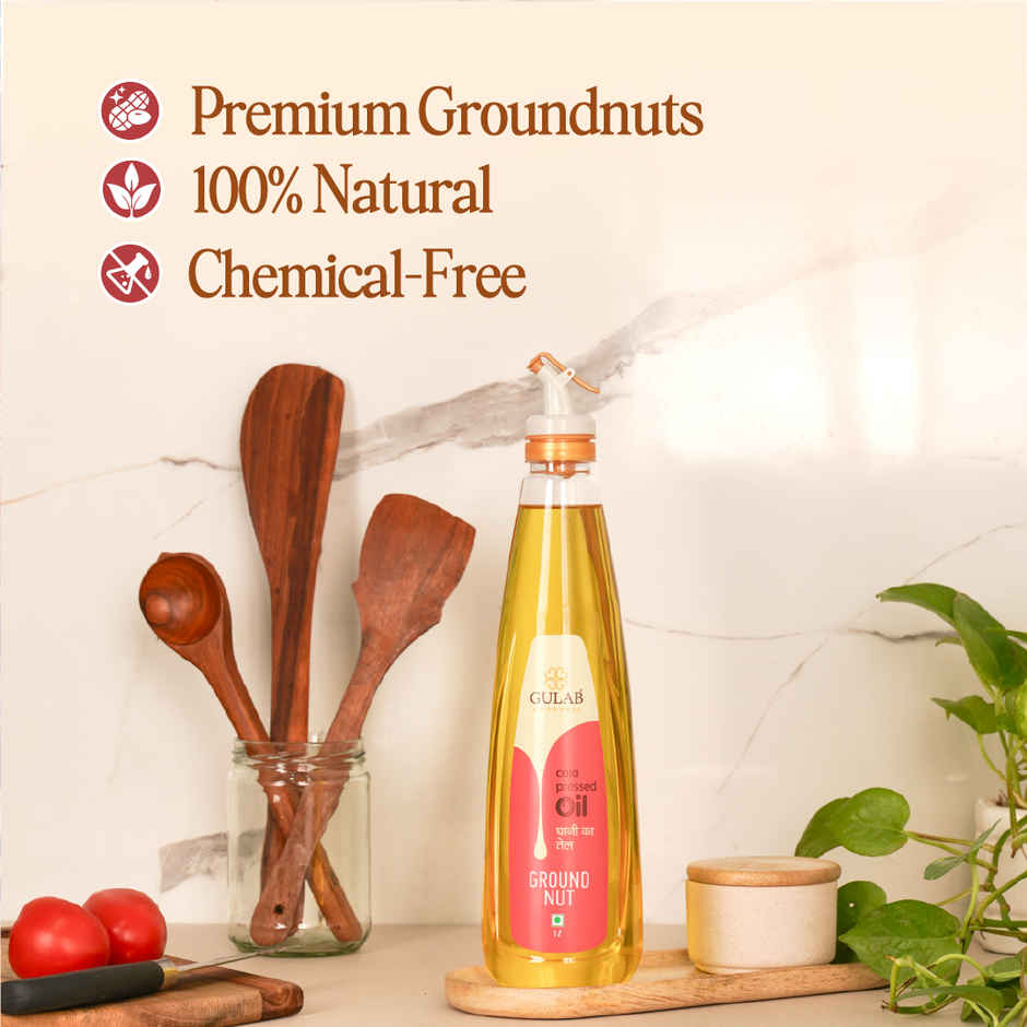 Gulab Groundnut (Peanut) Cold Pressed Oil | Bottle