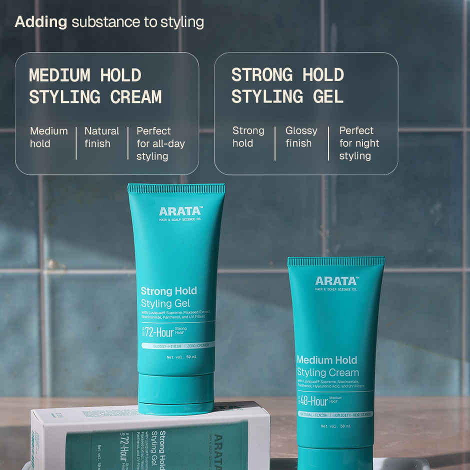 Arata Strong Hold Styling Cream & Gel Combo