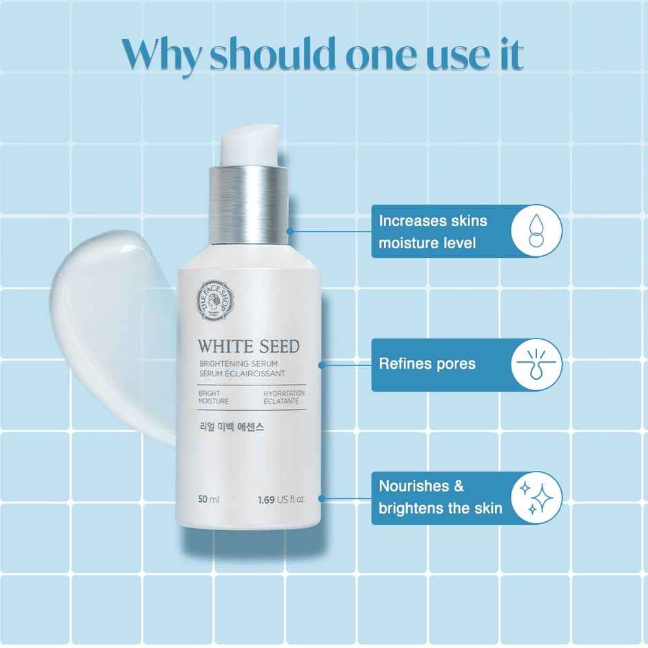 The Face Shop White Seed Brightening Serum With Niacinamide, Panthenol & Hyaluronic acid