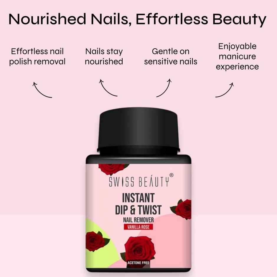 Swiss Beauty Instant Dip and Twist Nail Paint Remover - 02 Vanilla Rose