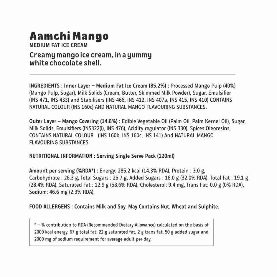 Hocco Aamchi Mango Ice Cream Combo    