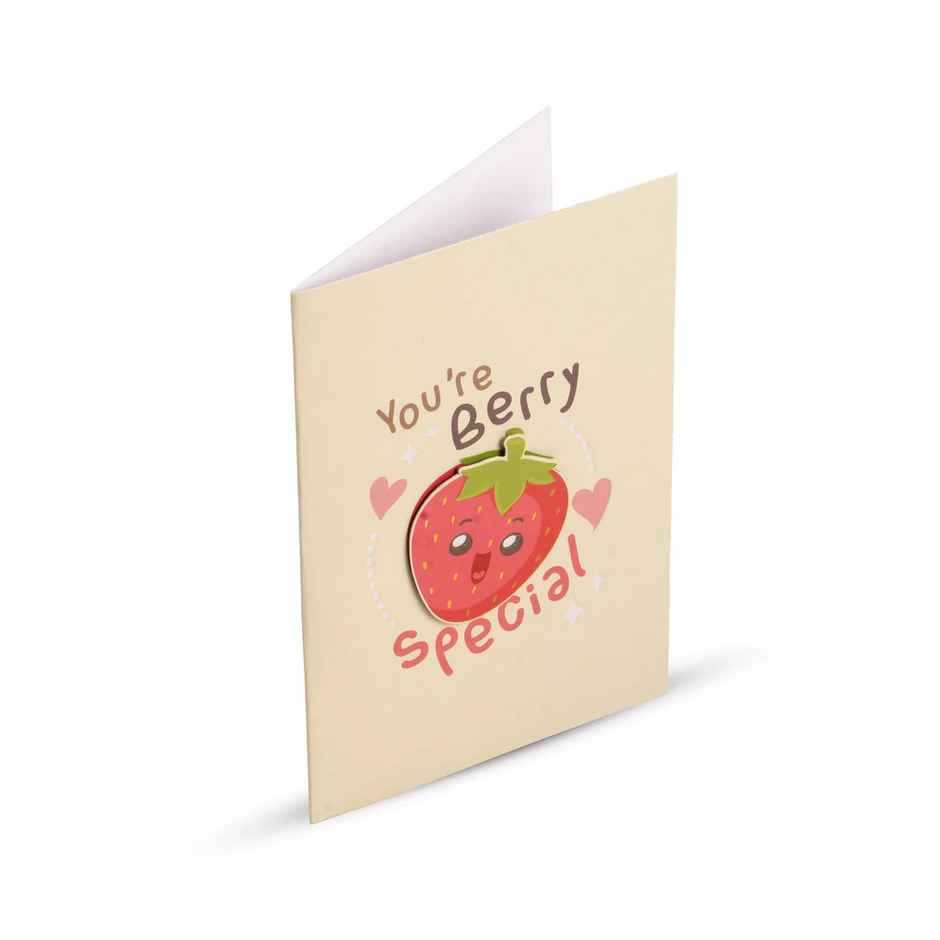 Itsy Bitsy 3d Greeting Card & Envelope Berry Special 4 x 6 Inch Approx 2 Pc Lb