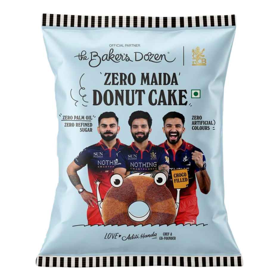 The Baker's Dozen Zero Maida Donut Cake | Small Cake | Tiffin Pack | Creamfills | | Zero Palm Oil