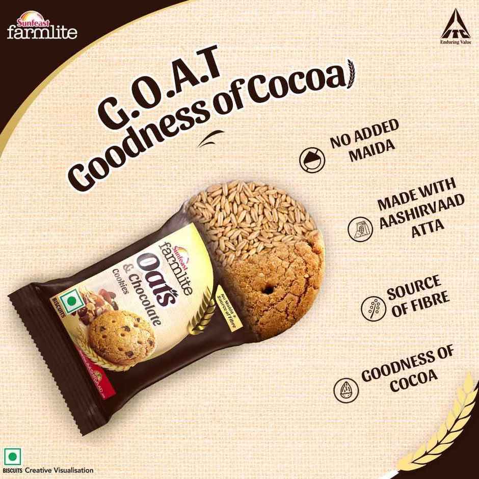 Oats & Chocolate Cookies By Sunfeast Farmlite