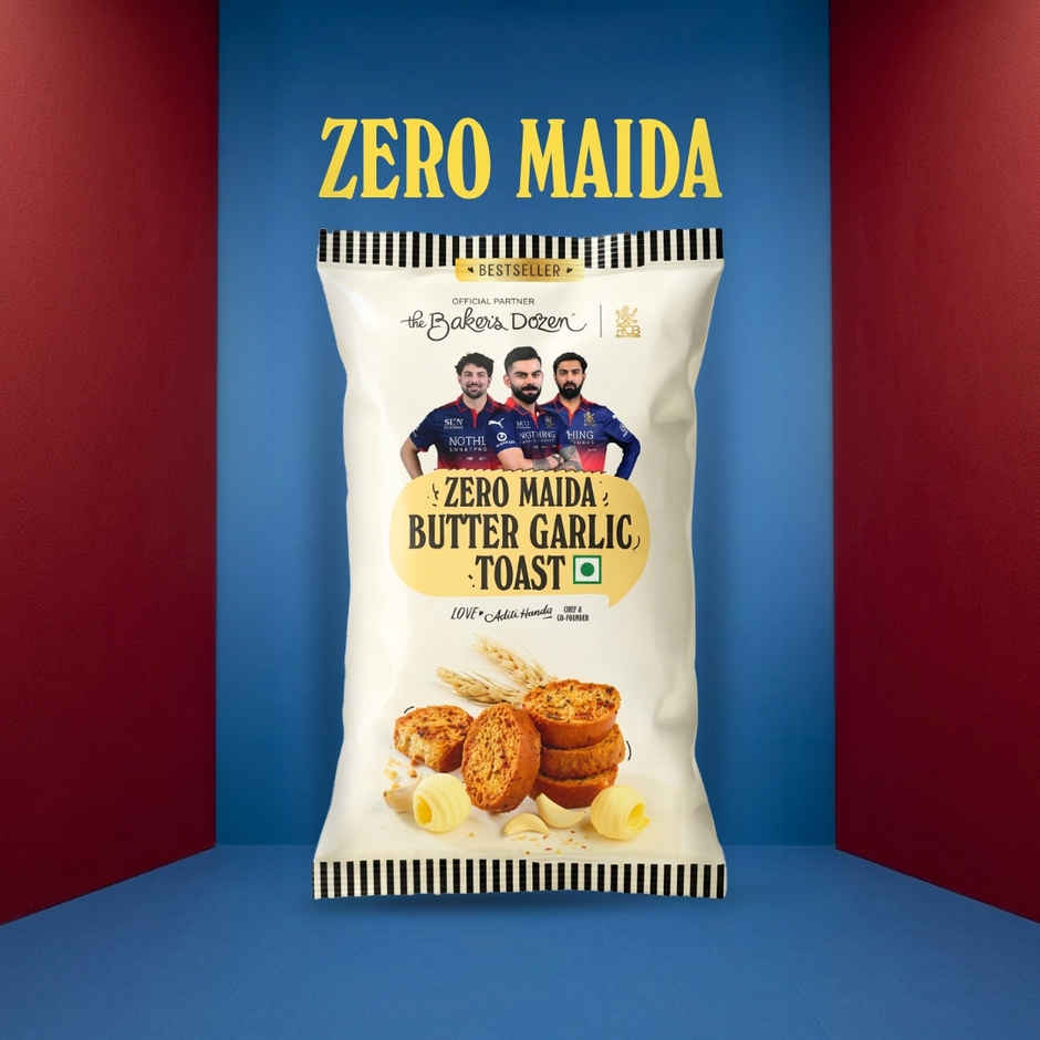 The Baker's Dozen Zero Maida Butter Garlic Toast | Baked | No Palm Oil | Pure Whole Wheat
