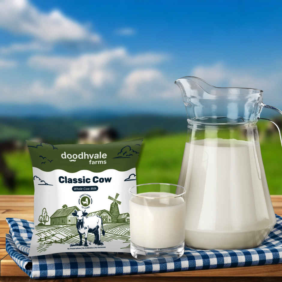 Doodhvale Farms Cow Fresh Milk | Pouch