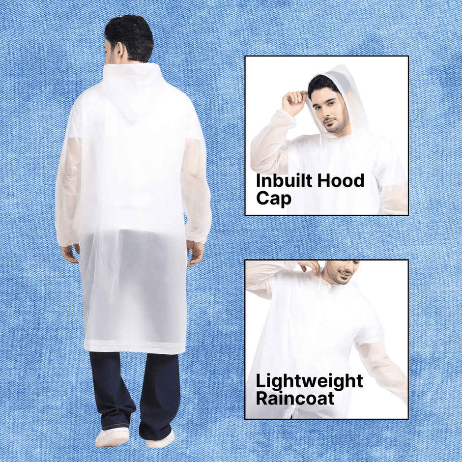 Citizen EVA Raincoat Poncho - White-CP04