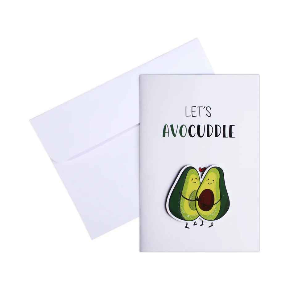 Itsy Bitsy Greeting Card & Envelope Lets Avocuddle 4 x 6 Inch 2 Pc Pb Lb