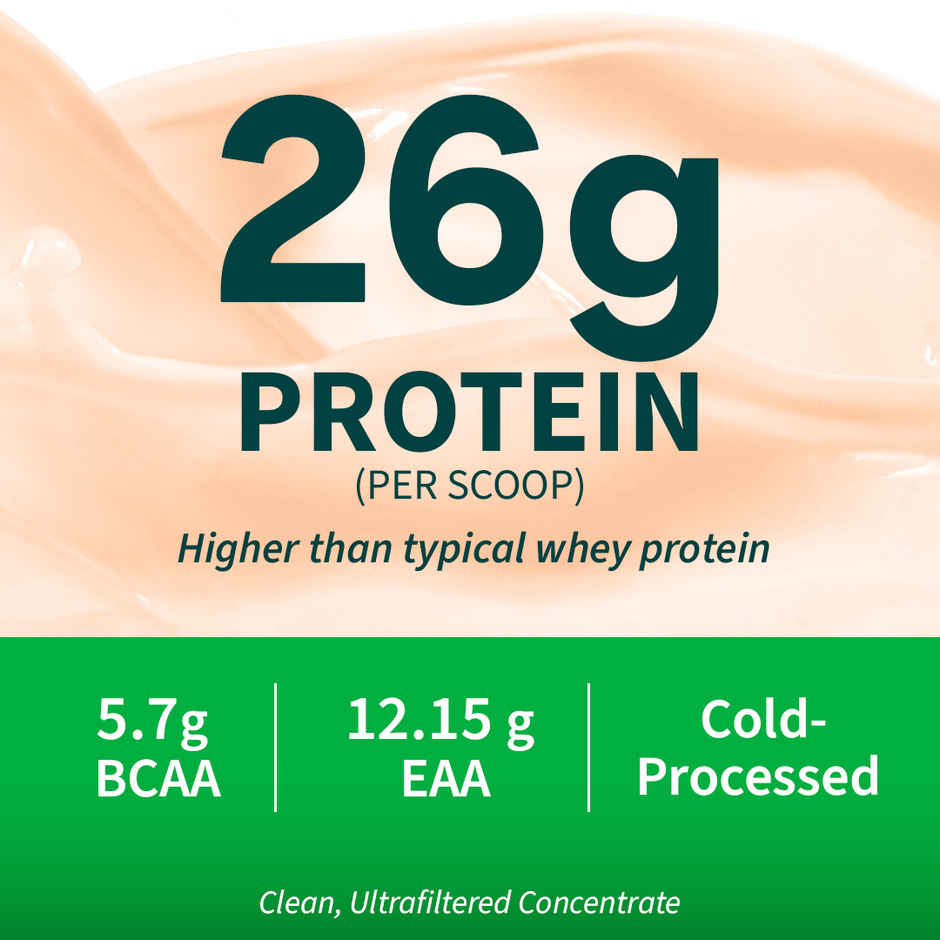 Oziva Concentrated Clean Whey  Protein Powder (Coffee) , 26g Protein | Cold Pressed 