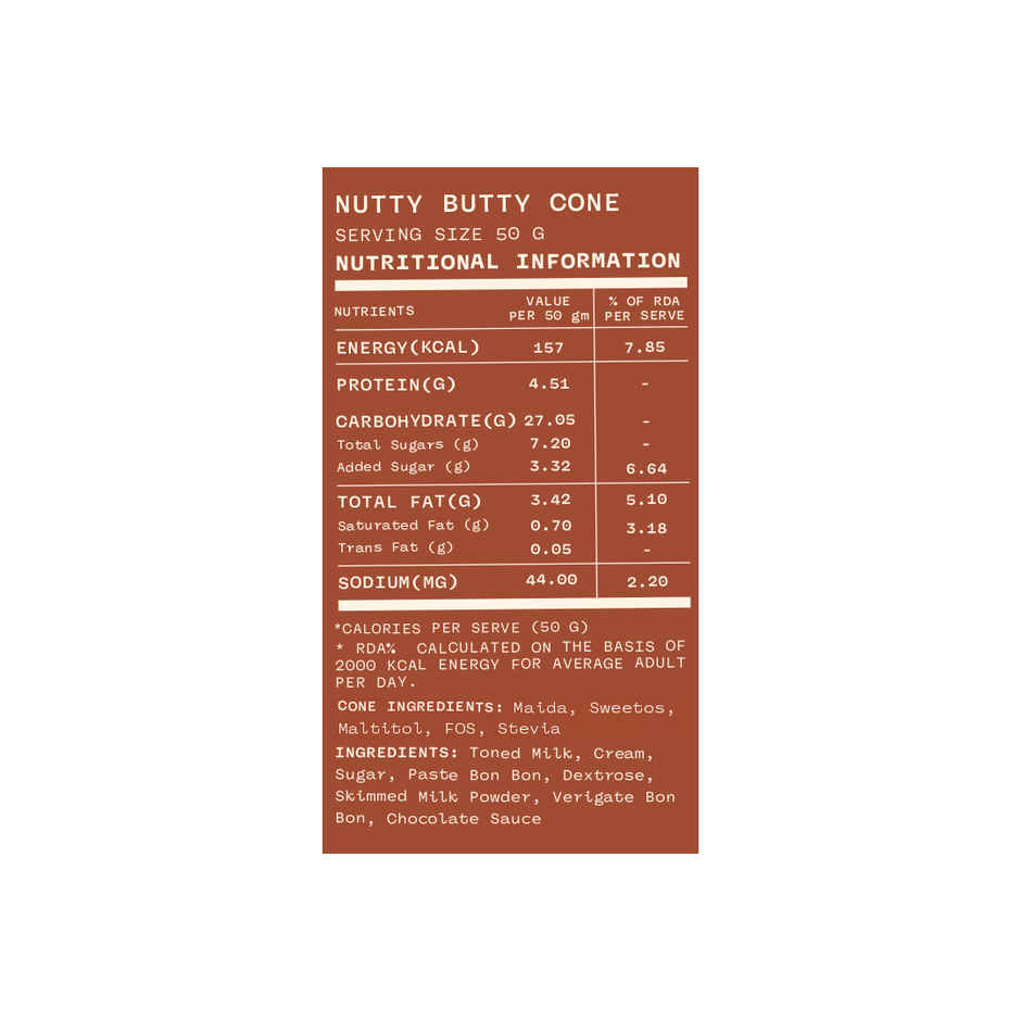 Minus Thirty Nutty Butty Mini Ice Cream Cone