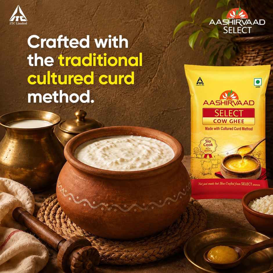 Aashirvaad Pure Cow Ghee | Pouch | Rich Aroma