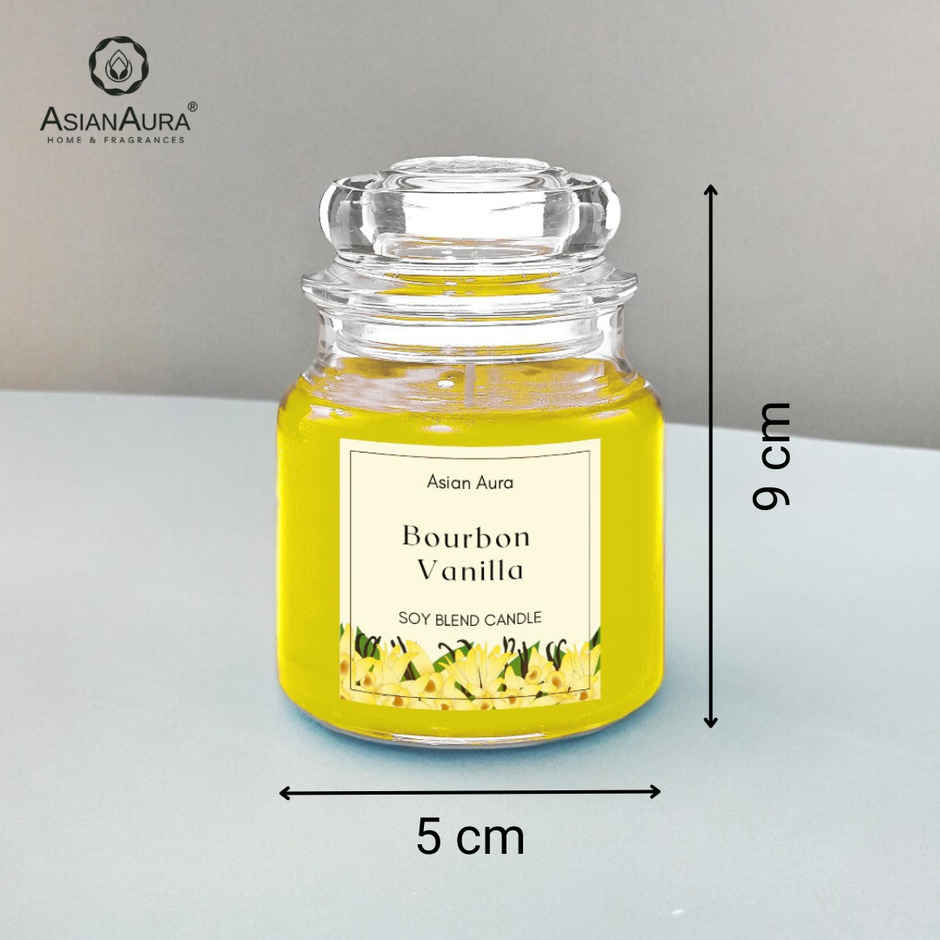 Scented Jar Candles | Jasmine, Rose, Vanilla & Lavender | Pack of 4 | Asian Aura