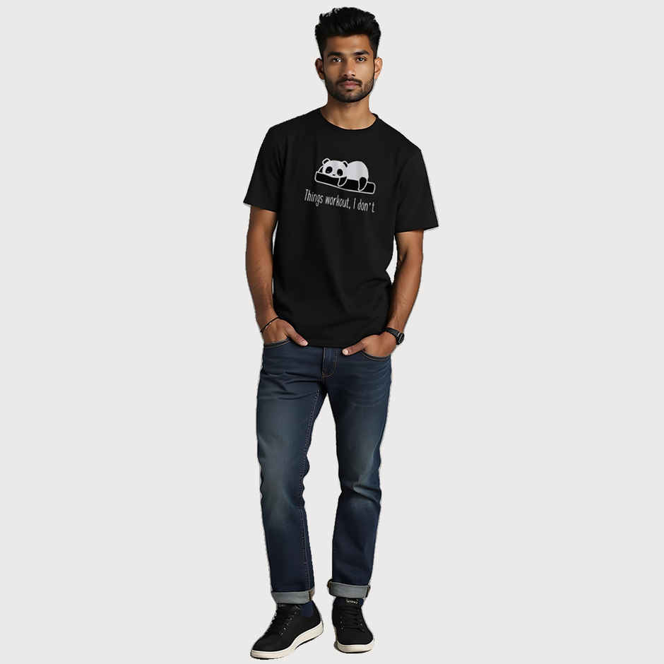 Mad Over Print Men's Things Workout T-shirt | Black - L