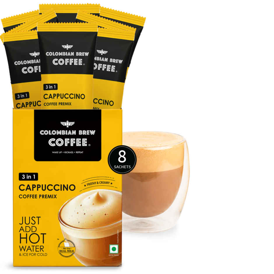 Colombian Brew Cappuccino Coffee Premix  | 8 Sachets