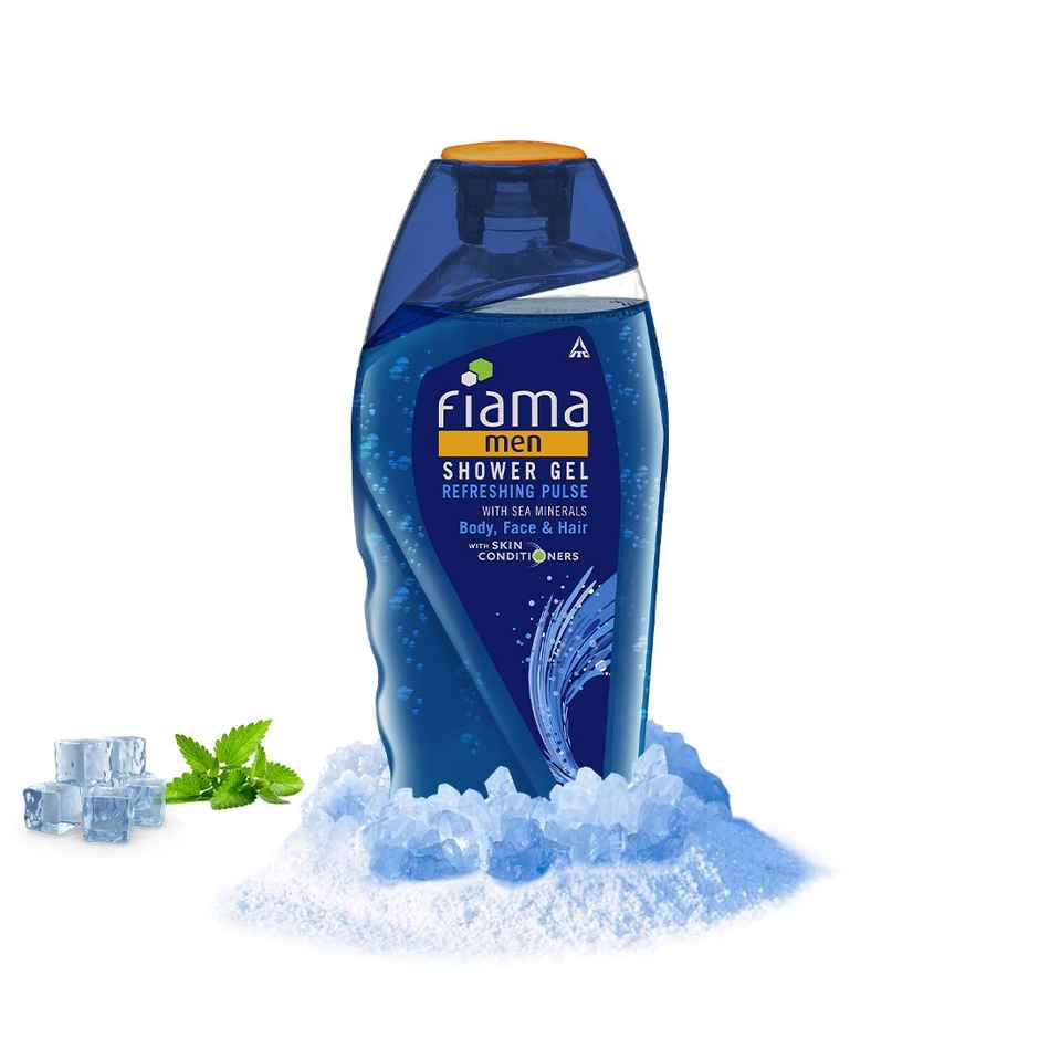 Fiama Men Body Wash Shower Gel Refreshing Pulse, with Skin Conditioners Combo
