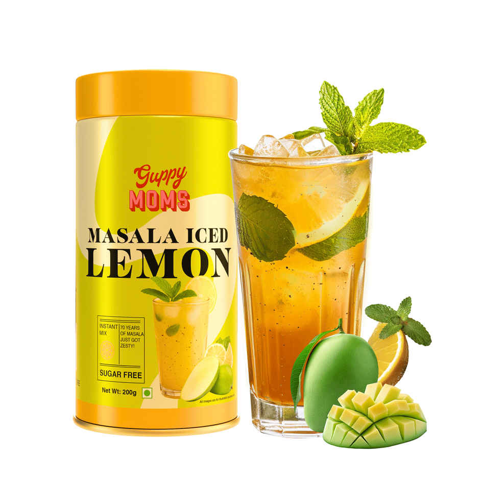 Guppy Moms Masala Iced Lemonade Premix | Sugar-Free Shikanji & Banta Drink Mix