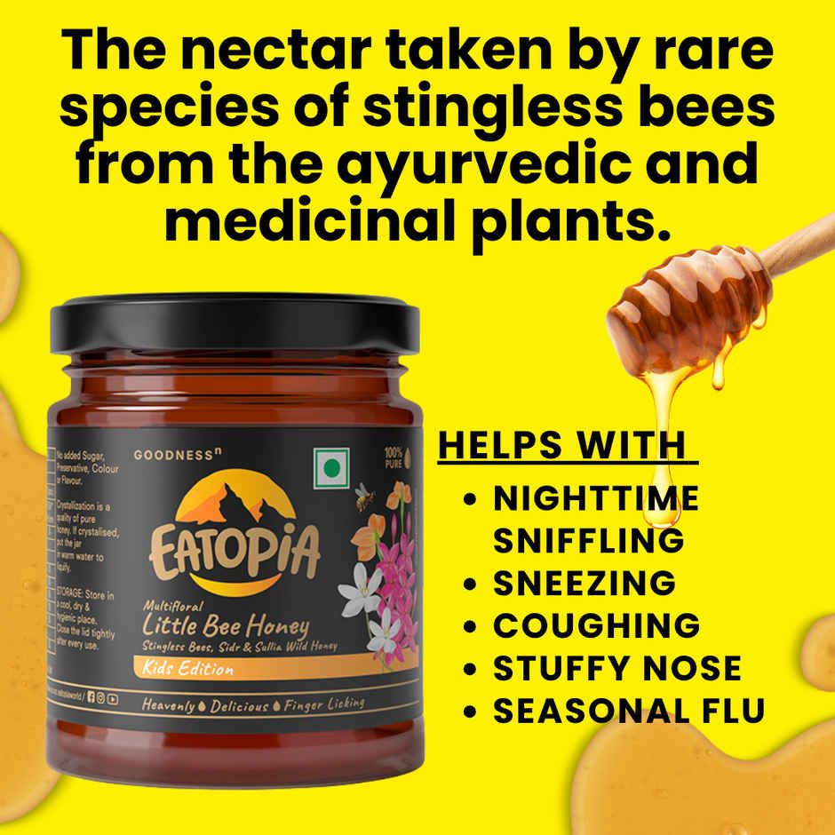 Eatopia Kids Honey - Little Bee | Ayurvedic Immunity Booster | Natural Pure | No Added Sugar