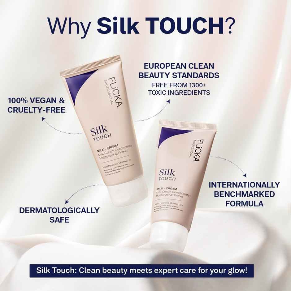 Flicka Silk Touch 3 in 1 Primer for Face Makeup Hydrating | Cream Multi Function Moisturizer