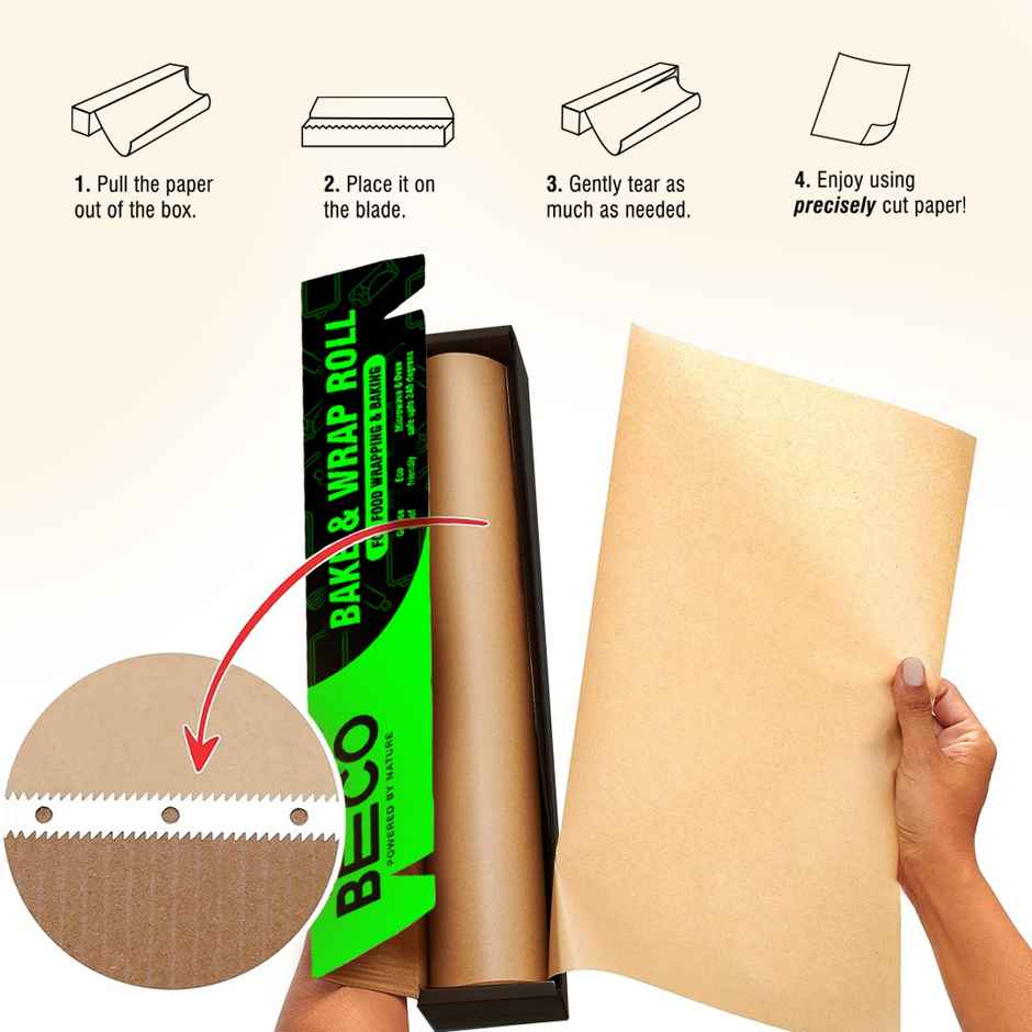 Beco Eco|Friendly Baking And Food Wrapping Paper Roll | 20 Mete