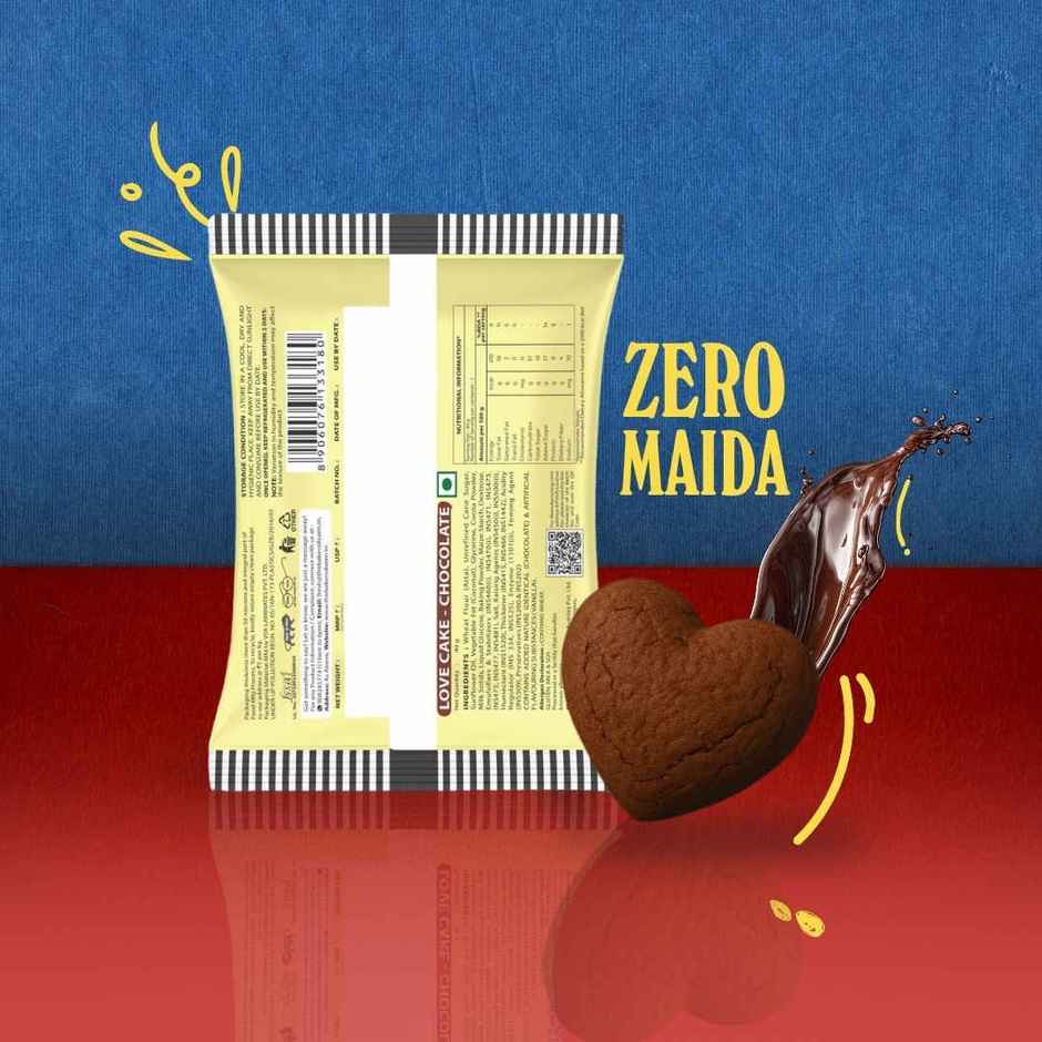 The Baker's Dozen Zero Maida Love Cake Chocolate | Choco Filled | Heart Cake | Small Cake