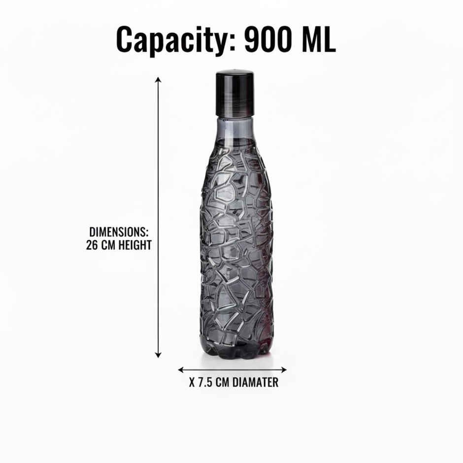 ReeQ Textured Fridge Water Bottle Set | BPA Free, Leakproof | Multicolor | 1 L