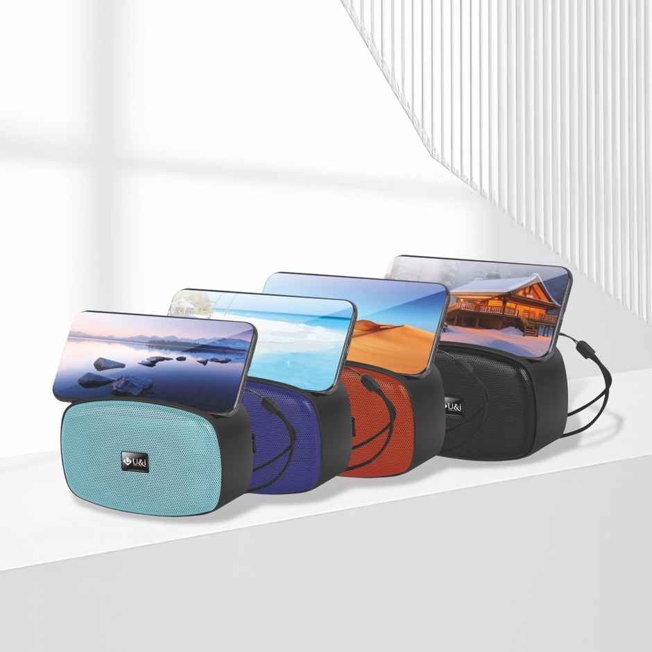 U&i Stone 8W Bluetooth Speaker | FM | MP4 | USB | SD Playback | 6H | Blue