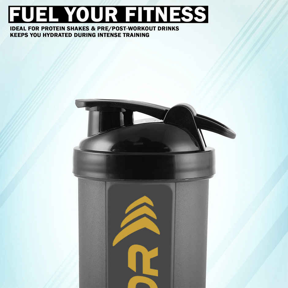 Mayor Shaker Bottle | BPA Free | Gym and Sports Bottle | Black - 700 ml