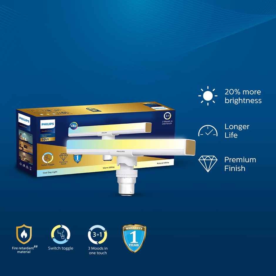 Philips Led TBulb 10W Scene Switch Gs | B22 Base Holder