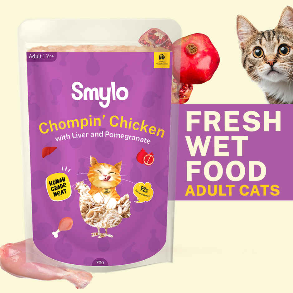 Smylo Adult Chicken & Liver  Wet Cat Food, Fresh & Preservative-Free Combo