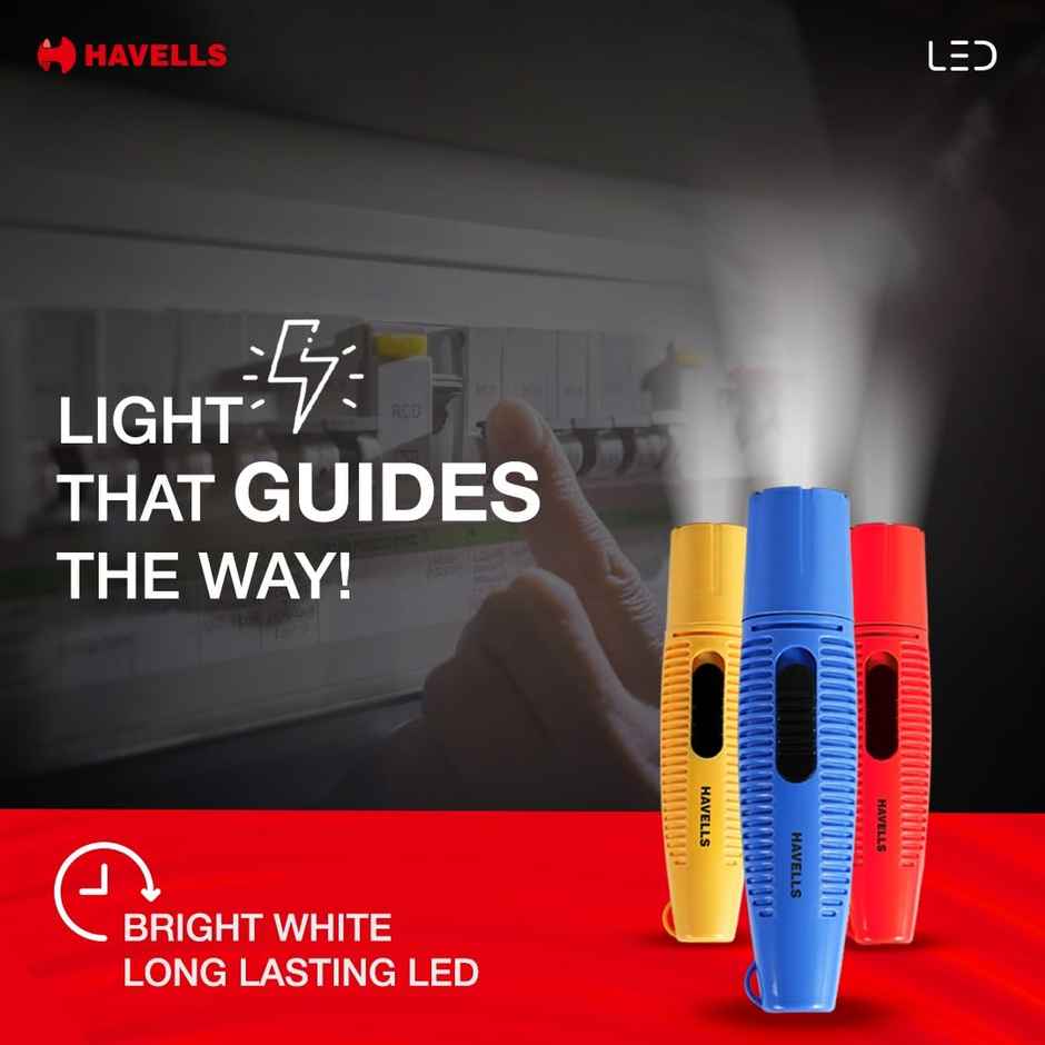 Havells Sparkline Mini Neo 0.5W Dry Cell Torch | Assorted