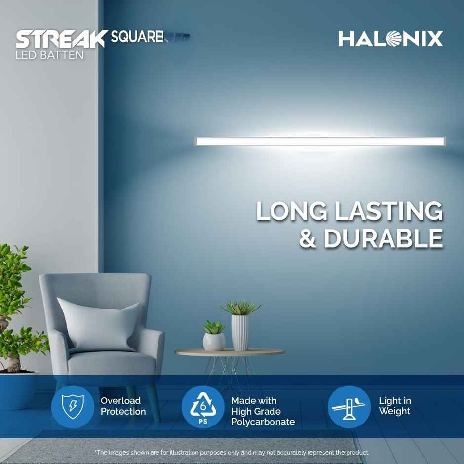 Halonix 20W 4 Ft Tube, Cool White Led Tubelight Batten