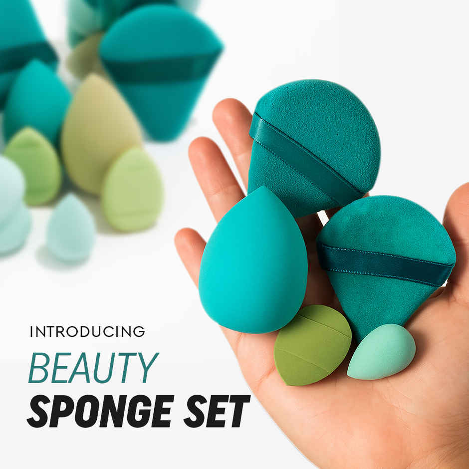 Gleva Reusable Beauty Blender Set with Jar, Foundation Concealer Makeup Sponges Puff for Women