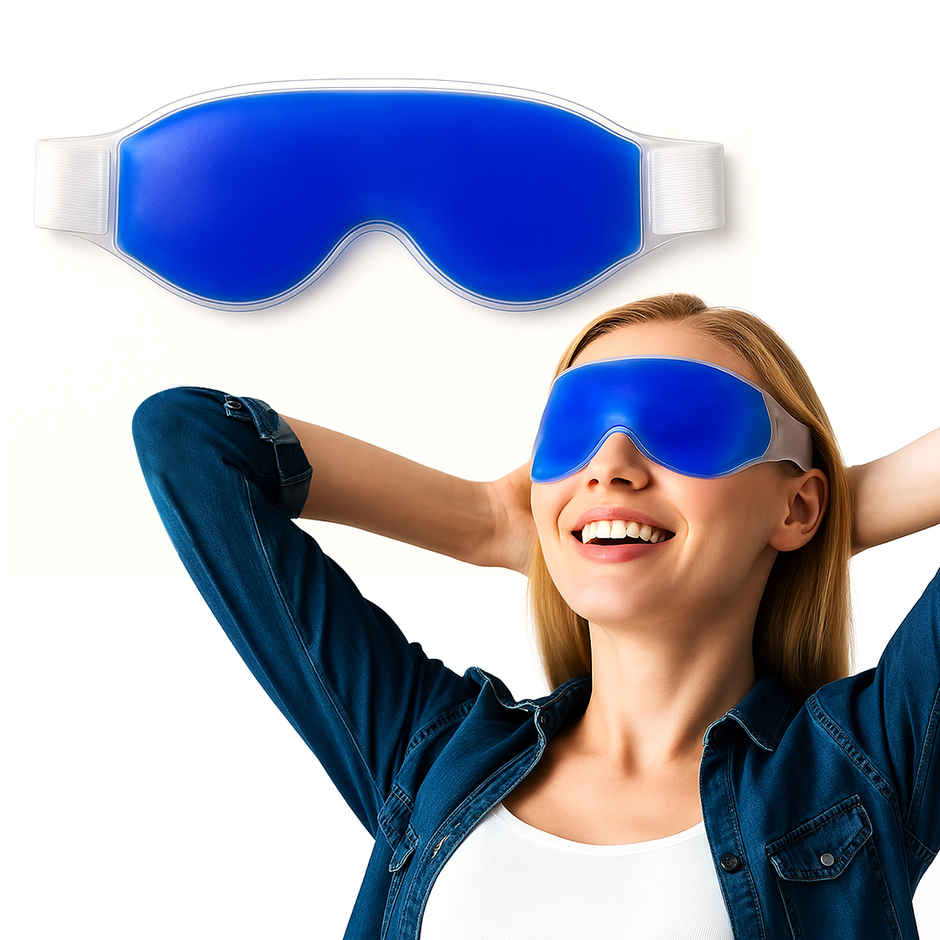 Gleva Cooling Eye Gel Mask for Dark Circles | Pain Relief | Redness | Eye Patches For Women & Men