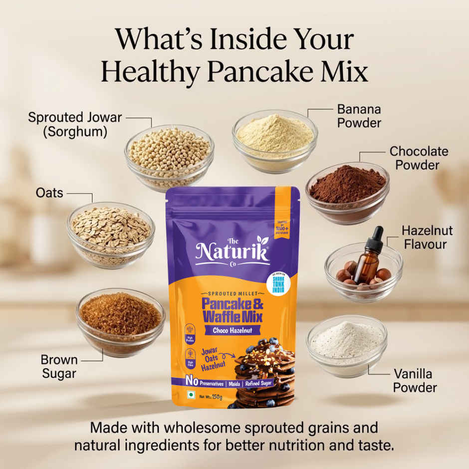 The Naturik Co High Protein Millet Pancake | Hazelnut