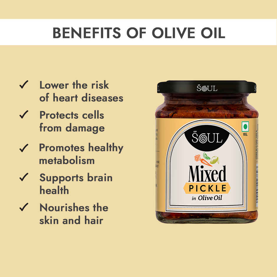 ADF Soul Mixed Pickle In Olive Oil