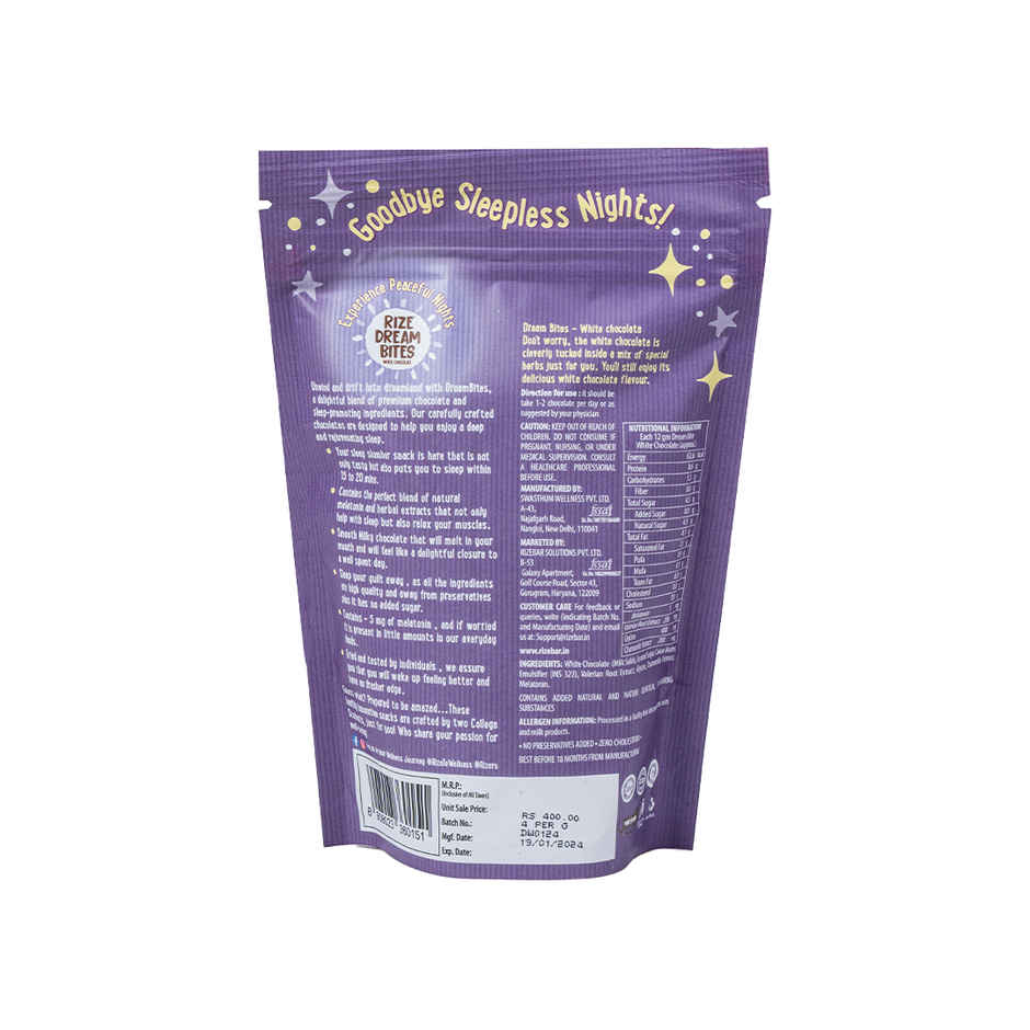 Rize Dream Bites In White Chocolate