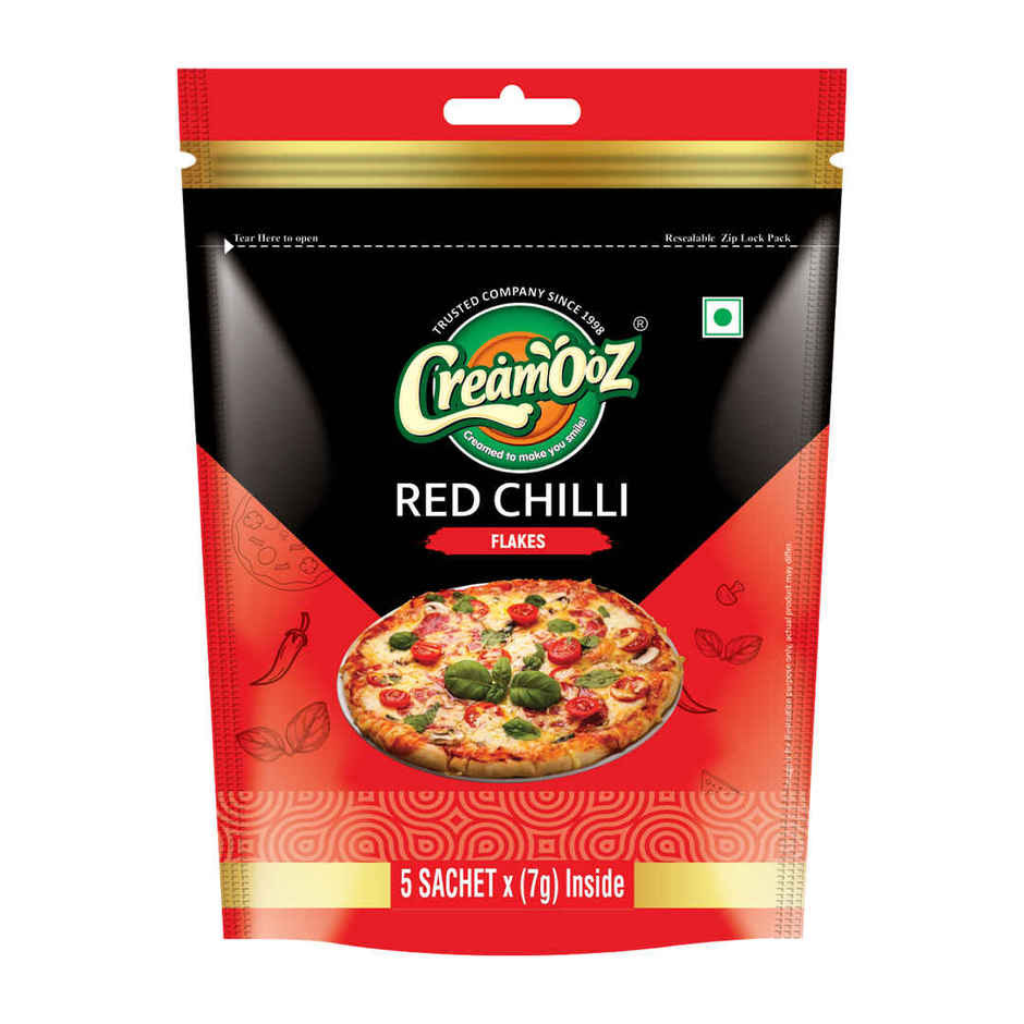 Creamooz Red Chilli Flakes (Pack of 5 Sachets)