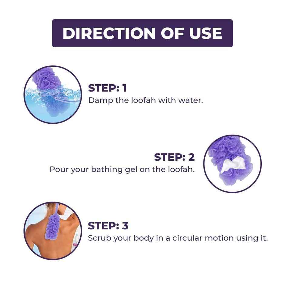 Loofah With Handle (Assorted colours)