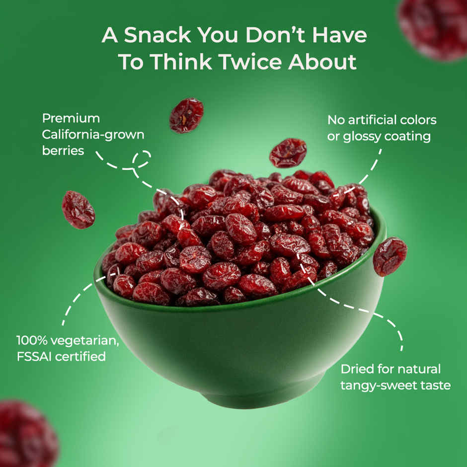 Khetika Dried Cranberry | High Nutrient & Antioxidant | No Added Preservatives