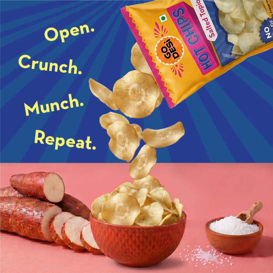 GO DESi Hot Chips Salted Tapioca | No Palm Oil